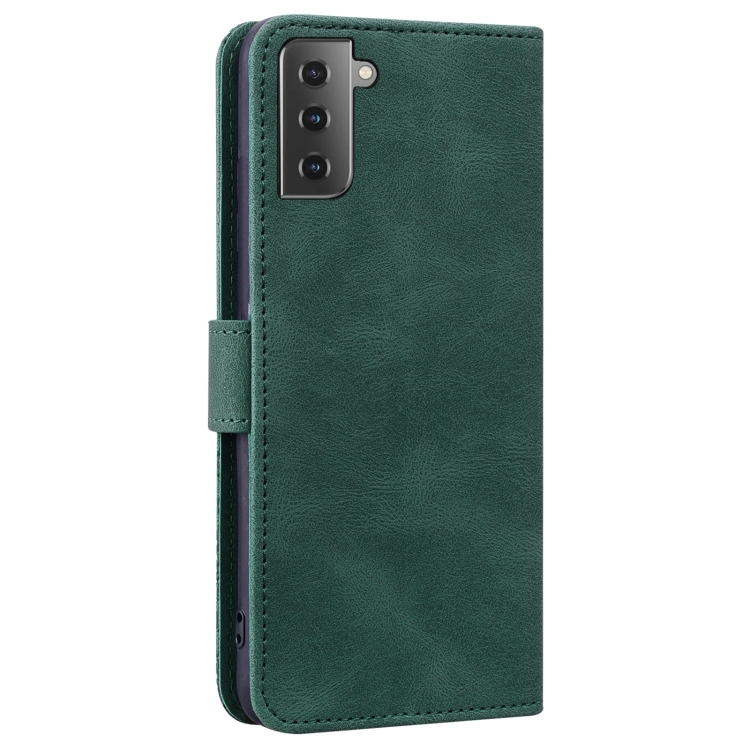 For Samsung Galaxy S22 5G Geometric Mandala Embossed Leather Phone Case(Green)