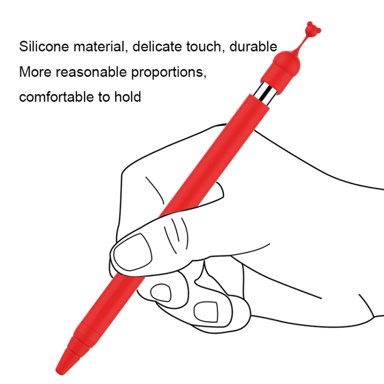 Cartoon Silicone Protective Case For Apple Pencil 2 / 1(White) Cartoon Silicone Protective Case For Apple Pencil 2 / 1(White)