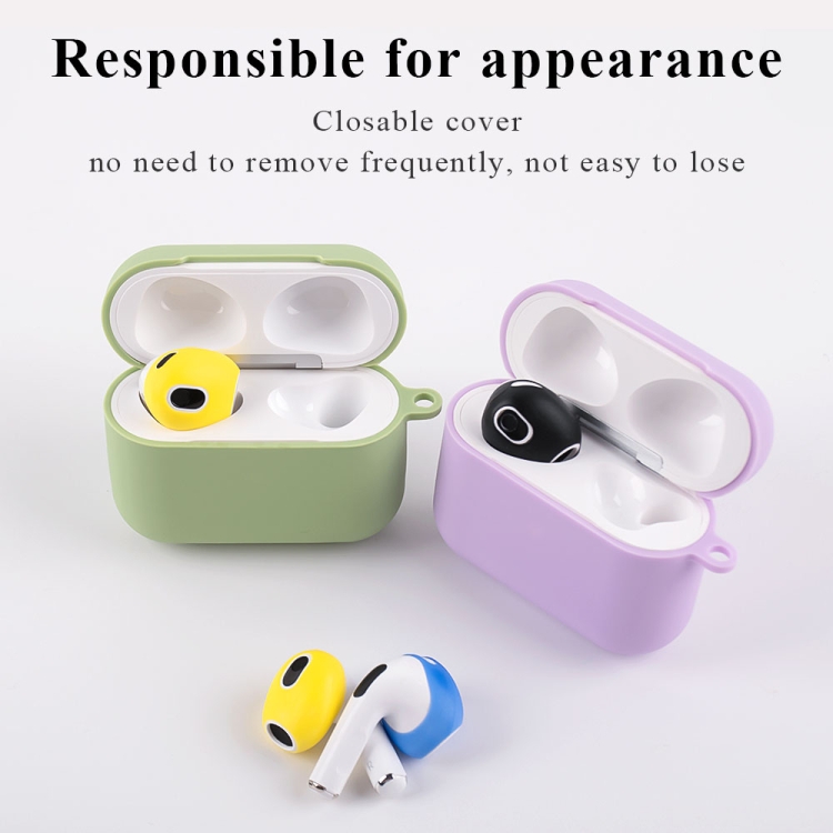 3 Pairs Earphone Silicone Earmuffs For AirPods 3(Dark Purple+Light Purple+Pink)