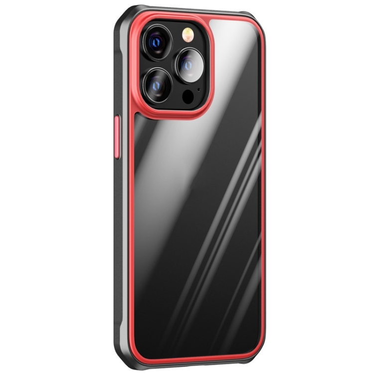 For iPhone 14 TPU + Clear PC Four-corner All-inclusive Phone Case (Red) For iPhone 14 TPU + Clear PC Four-corner All-inclusive Phone Case (Red)