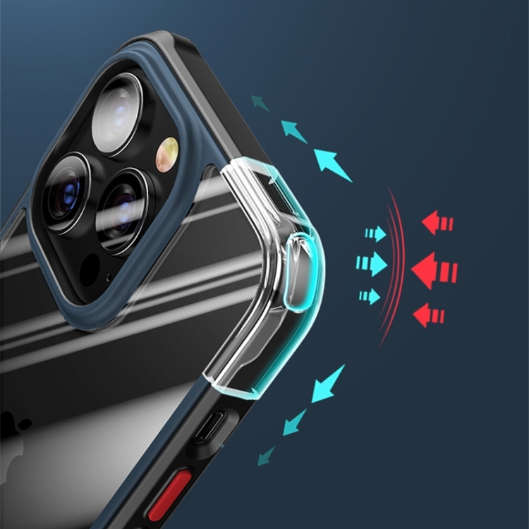 For iPhone 14 TPU + Clear PC Four-corner All-inclusive Phone Case (Red) For iPhone 14 TPU + Clear PC Four-corner All-inclusive Phone Case (Red)