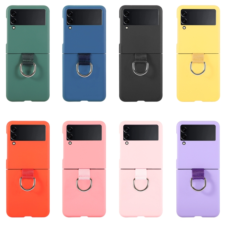 For Samsung Galaxy Z Flip4 Macaron Color Silicone Soft Phone Case(Green) For Samsung Galaxy Z Flip4 Macaron Color Silicone Soft Phone Case(Green)