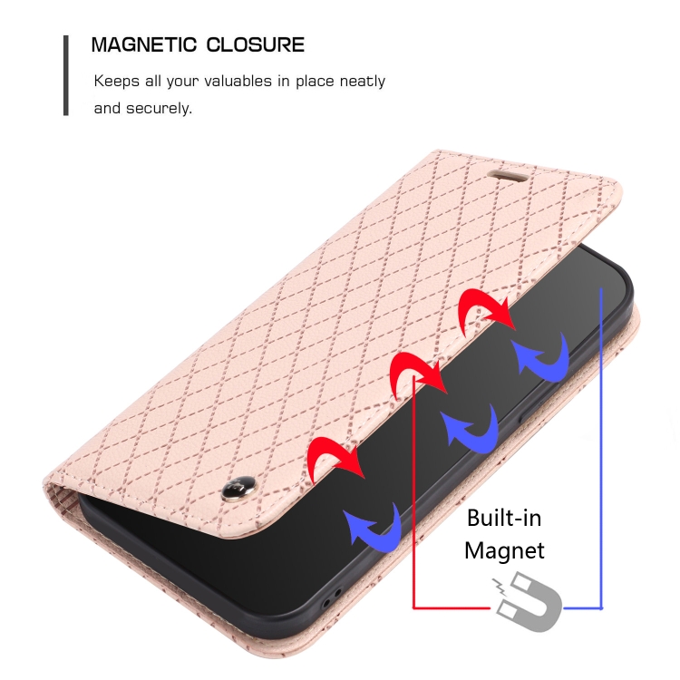 For iPhone SE 2022 / SE 2020 / 8 / 7 S11 RFID Diamond Lattice Flip Leather Phone Case(Light Pink) For iPhone SE 2022 / SE 2020 / 8 / 7 S11 RFID Diamond Lattice Flip Leather Phone Case(Light Pink)