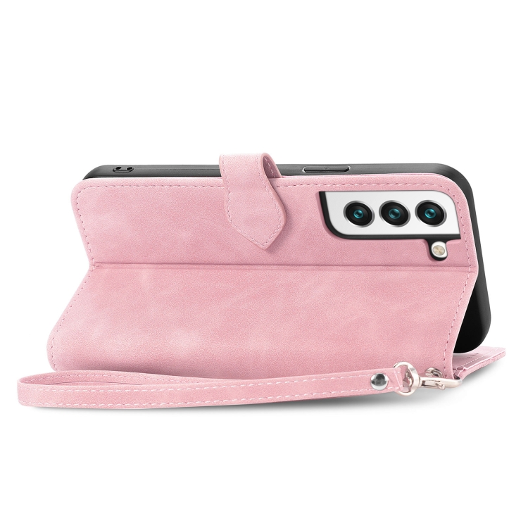 For Samsung Galaxy S22+ 5G Embossed Flower Shockproof Leather Phone Case(Pink) For Samsung Galaxy S22+ 5G Embossed Flower Shockproof Leather Phone Case(Pink)