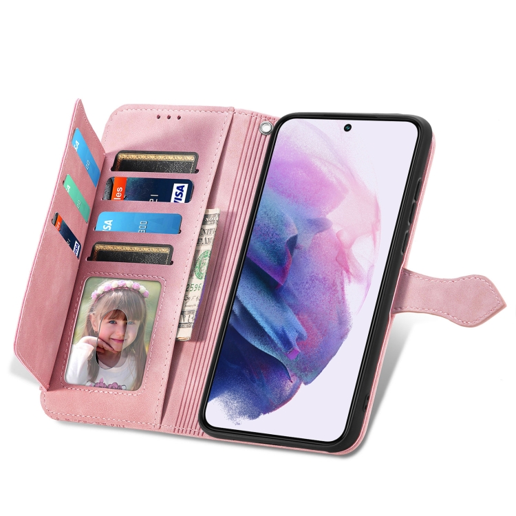 For Samsung Galaxy S22 5G Embossed Flower Shockproof Leather Phone Case(Pink) For Samsung Galaxy S22 5G Embossed Flower Shockproof Leather Phone Case(Pink)