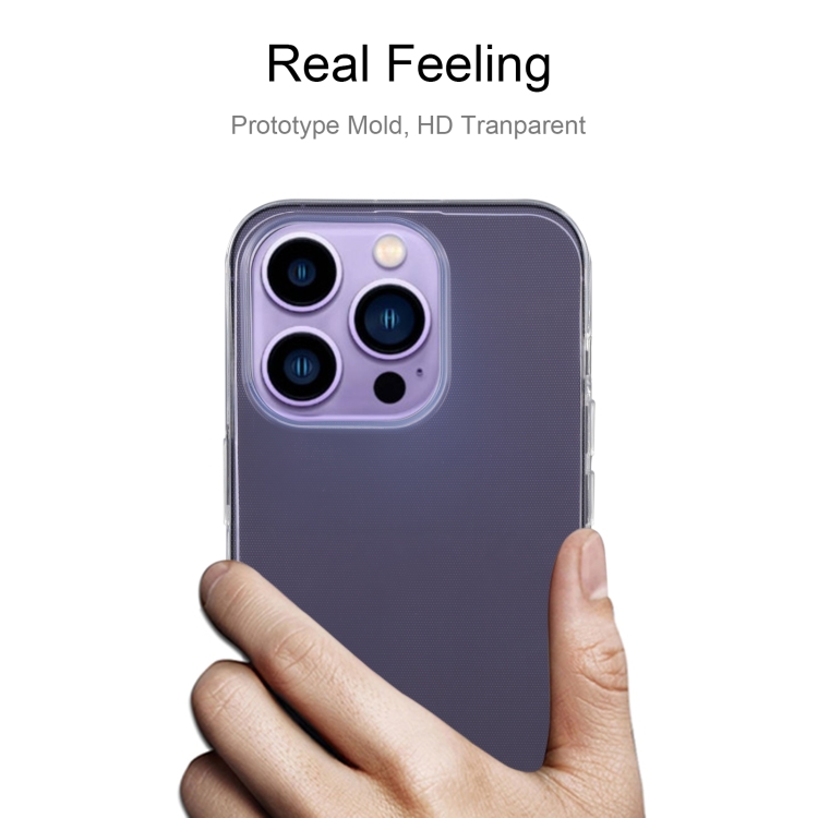 For iPhone 14 Pro 0.75mm Ultra-thin Transparent TPU Phone Case For iPhone 14 Pro 0.75mm Ultra-thin Transparent TPU Phone Case
