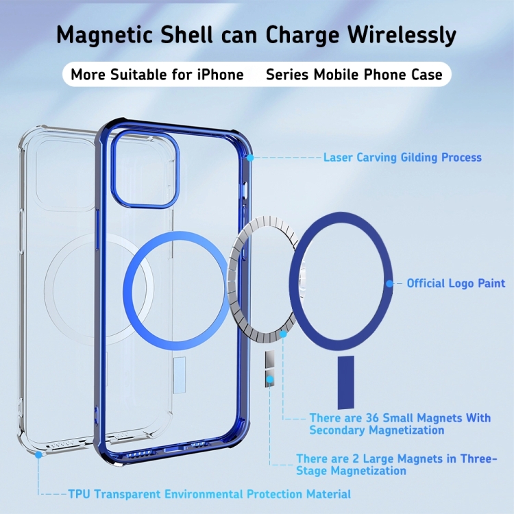 For iPhone 14 Pro Straight Side Laser Plating MagSafe Clear TPU Phone Case(Graphite Black) For iPhone 14 Pro Straight Side Laser Plating MagSafe Clear TPU Phone Case(Graphite Black)