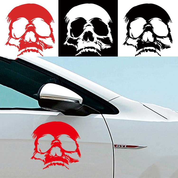 Set de 4 stickers pour plaque immatriculation Auto, SKULL, bleu