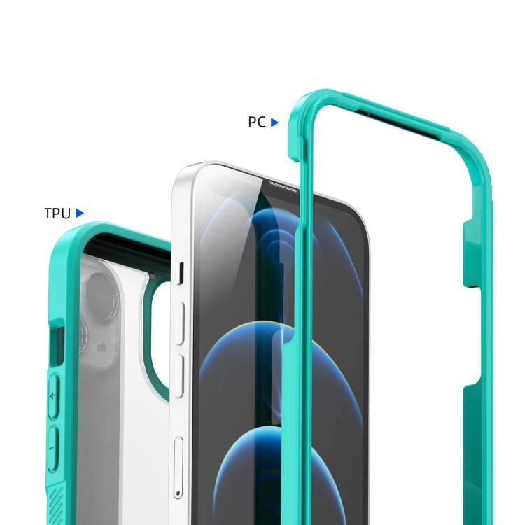 For iPhone 14 Plus 2 in 1 TPU + PC Full Coverage Phone Case (Light Blue) For iPhone 14 Plus 2 in 1 TPU + PC Full Coverage Phone Case (Light Blue)