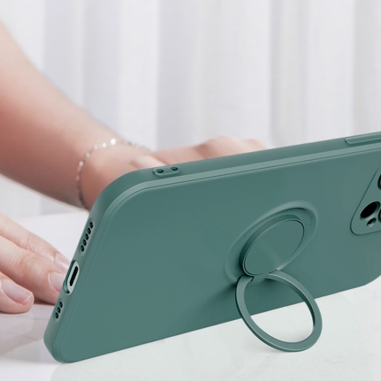 For iPhone 14 Plus  All-inclusive Liquid Silicone Phone Protective Case(Coral Orange)