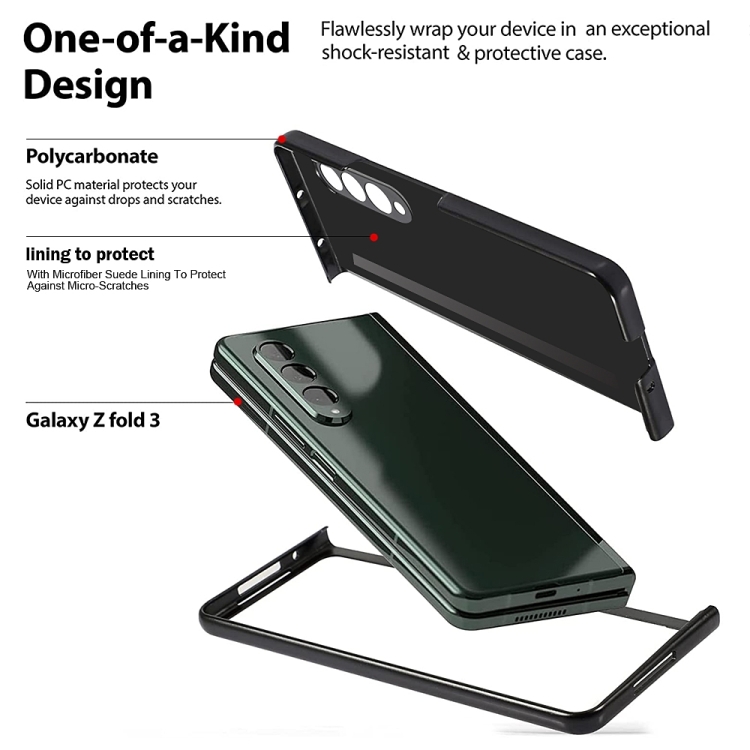 For Samsung Galaxy Z Fold4 Litchi Texture Soft Micorofiber Folding Phone Case(Green) For Samsung Galaxy Z Fold4 Litchi Texture Soft Micorofiber Folding Phone Case(Green)