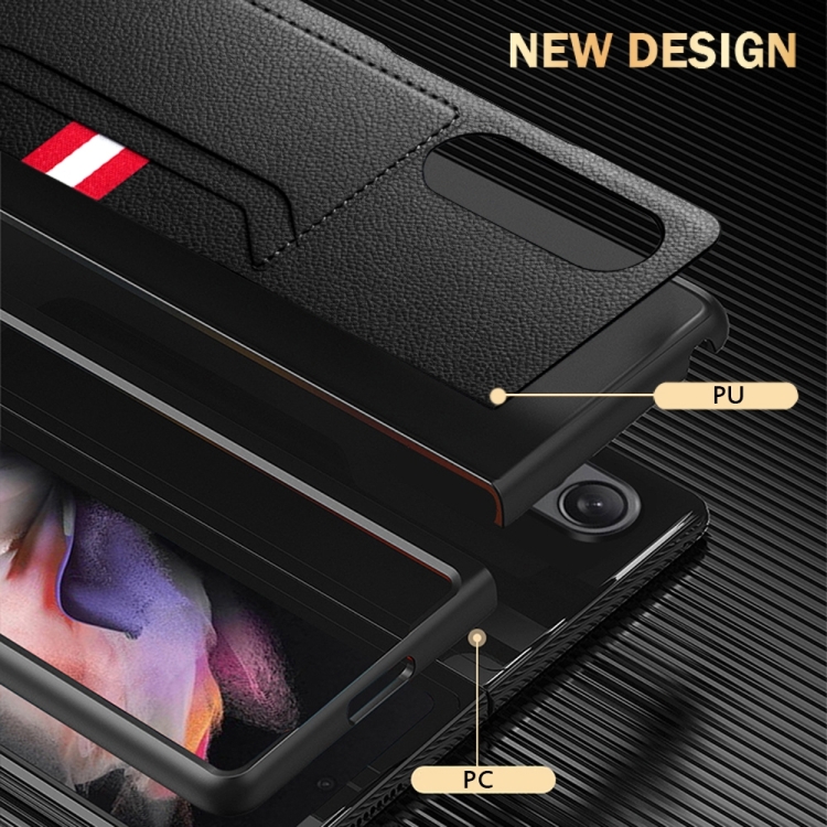 For Samsung Galaxy Z Fold4 Litchi Texture Soft Micorofiber Folding Phone Case(Green) For Samsung Galaxy Z Fold4 Litchi Texture Soft Micorofiber Folding Phone Case(Green)