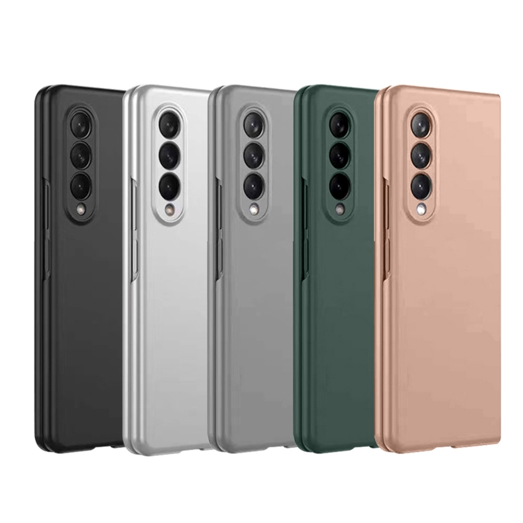 For Samsung Galaxy Z Fold4 Oil-sprayed Bare Metal Feel Ultra-thin Folding Phone Case(Black)