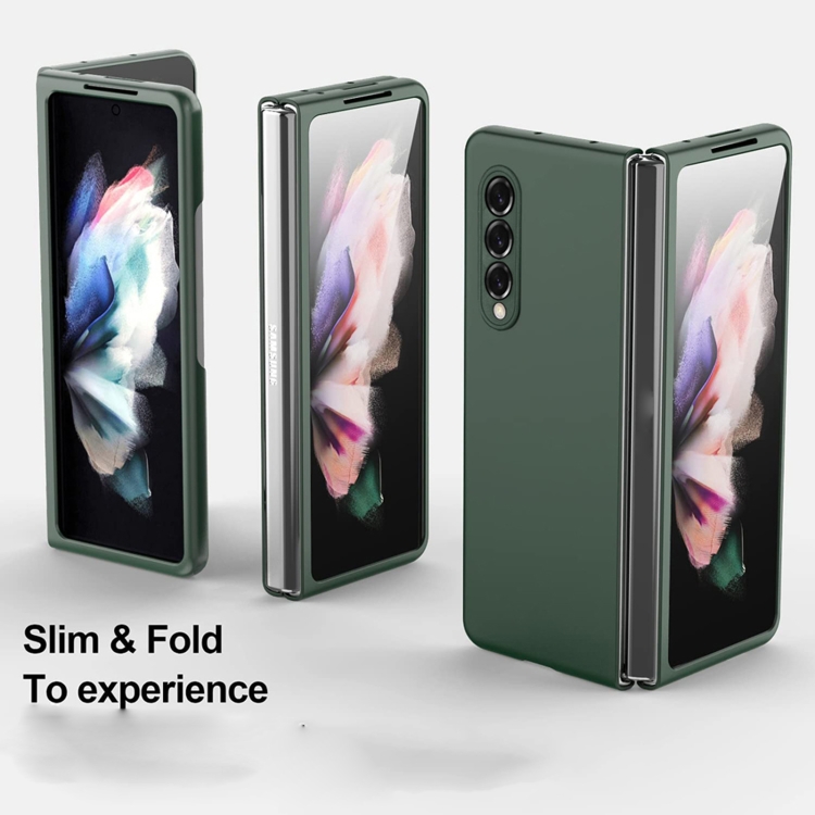 For Samsung Galaxy Z Fold4 Oil-sprayed Bare Metal Feel Ultra-thin Folding Phone Case(Black)