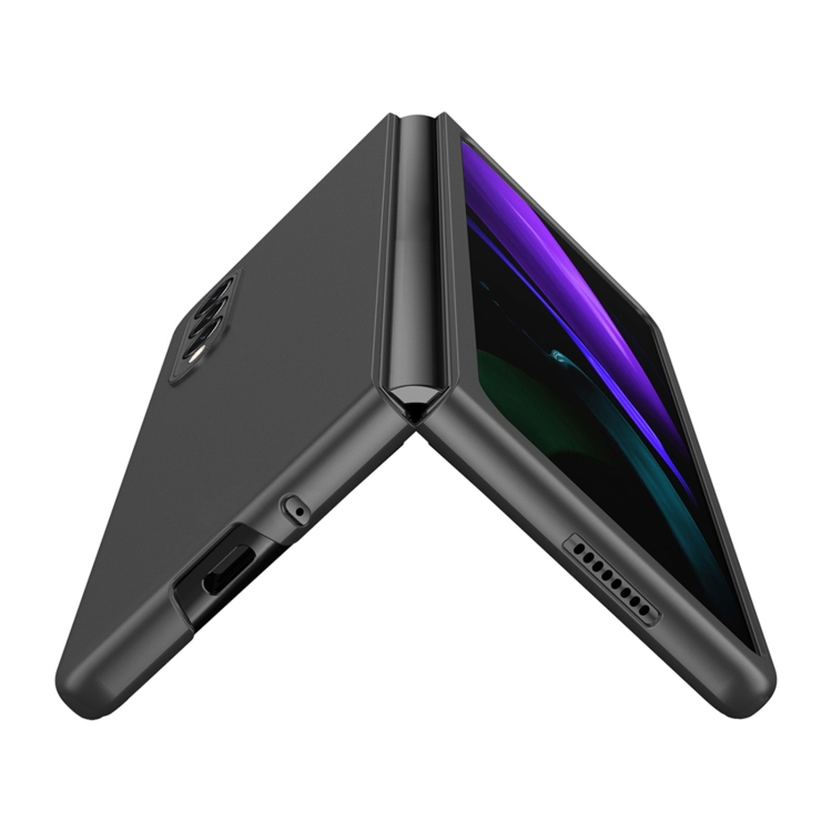 For Samsung Galaxy Z Fold4 Oil-sprayed Bare Metal Feel Ultra-thin Folding Phone Case(Black)