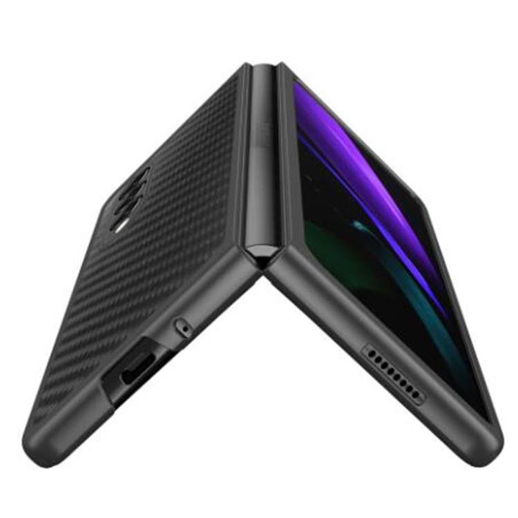 For Samsung Galaxy Z Fold4 Carbon Fiber Texture Skin-friendly Feel Ultra-thin Folding Phone Case with Screen Protector(Black) For Samsung Galaxy Z Fold4 Carbon Fiber Texture Skin-friendly Feel Ultra-thin Folding Phone Case with Screen Protector(Black)