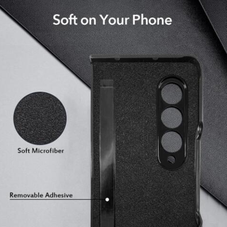 For Samsung Galaxy Z Fold4 Carbon Fiber Texture Skin-friendly Feel Ultra-thin Folding Phone Case with Screen Protector(Black) For Samsung Galaxy Z Fold4 Carbon Fiber Texture Skin-friendly Feel Ultra-thin Folding Phone Case with Screen Protector(Black)