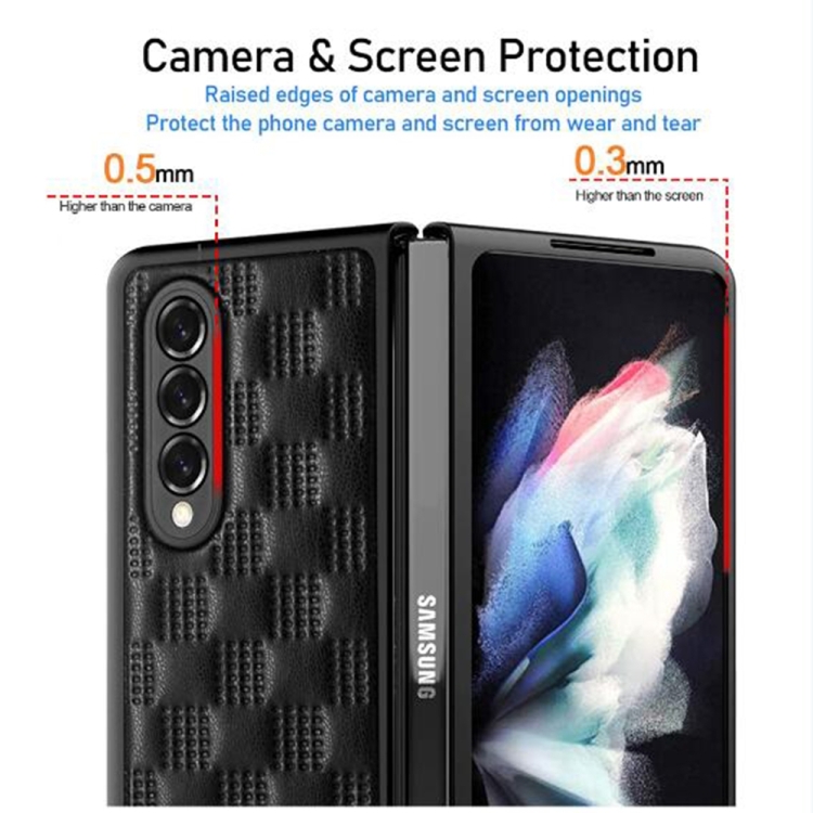 For Samsung Galaxy Z Fold4 Soft Micorofiber PU Folding Phone Case(Blue) For Samsung Galaxy Z Fold4 Soft Micorofiber PU Folding Phone Case(Blue)