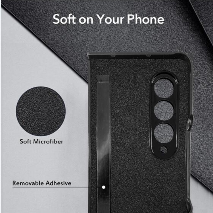 For Samsung Galaxy Z Fold4 Soft Micorofiber PU Folding Phone Case(Blue) For Samsung Galaxy Z Fold4 Soft Micorofiber PU Folding Phone Case(Blue)