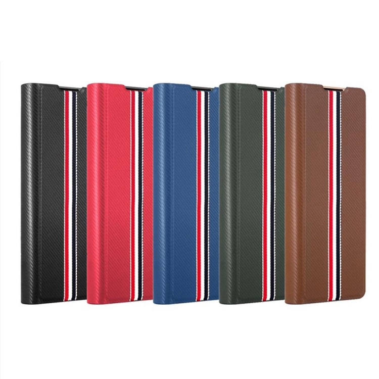 For Samsung Galaxy Z Fold4 Cross Texture Ultra-thin Folding Phone Case(Red) For Samsung Galaxy Z Fold4 Cross Texture Ultra-thin Folding Phone Case(Red)