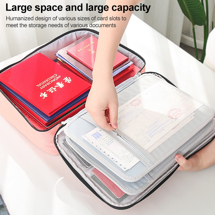 Large Capacity Multi-layers Foldable Fabric Document Storage Bag, Specification:Two Layers-Unlocked(Black) Large Capacity Multi-layers Foldable Fabric Document Storage Bag, Specification:Two Layers-Unlocked(Black)