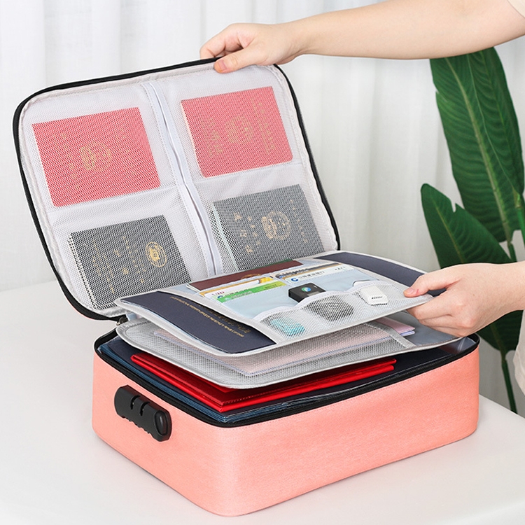 Large Capacity Multi-layers Foldable Fabric Document Storage Bag, Specification:Two Layers-Unlocked(Black) Large Capacity Multi-layers Foldable Fabric Document Storage Bag, Specification:Two Layers-Unlocked(Black)