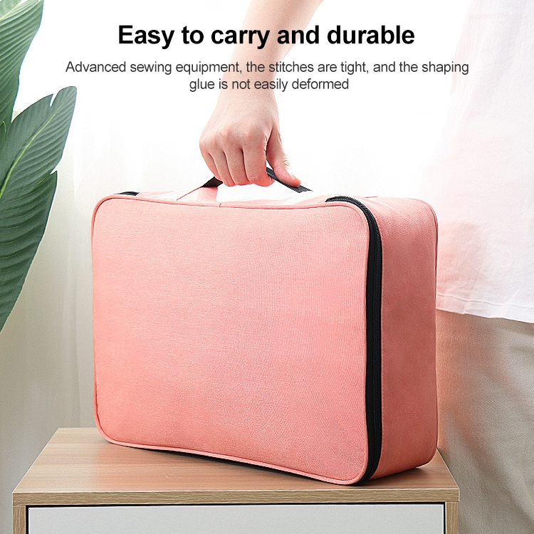 Large Capacity Multi-layers Foldable Fabric Document Storage Bag, Specification:Three Layers-Locked(Grey) Large Capacity Multi-layers Foldable Fabric Document Storage Bag, Specification:Three Layers-Locked(Grey)