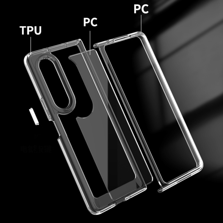 For Samsung Galaxy Z Fold4 Scratchproof TPU + PC Protective Case(Transparent)