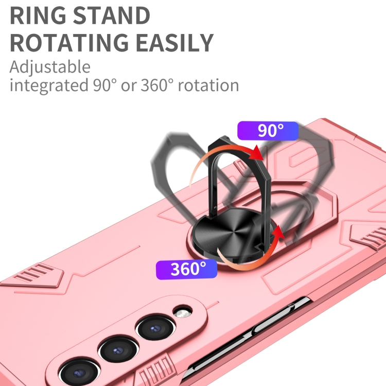 For Samsung Galaxy Z Fold4 Matte UV Shockproof Phone Case(Pink)