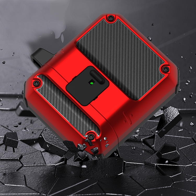 Automatic Bomb TPU + PC Earphone Protective Case with Switch For AirPods 2 / 1(Black Red) Automatic Bomb TPU + PC Earphone Protective Case with Switch For AirPods 2 / 1(Black Red)