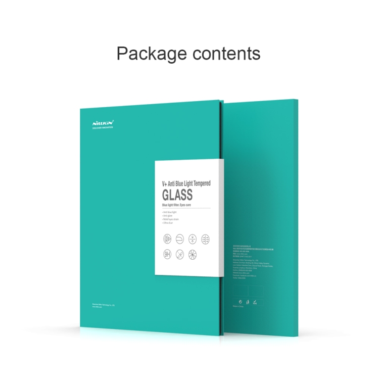For iPad mini (2019) & mini 4 NILLKIN V+ Series 0.33mm 4H Anti-blue Ray Tempered Glass Film For iPad mini (2019) & mini 4 NILLKIN V+ Series 0.33mm 4H Anti-blue Ray Tempered Glass Film