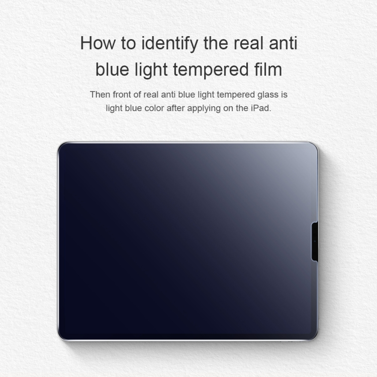 For iPad Pro 12.9 2018/2020 /2021/2022 NILLKIN V+ Series 0.33mm 4H Anti-blue Ray Tempered Glass Film For iPad Pro 12.9 2018/2020 /2021/2022 NILLKIN V+ Series 0.33mm 4H Anti-blue Ray Tempered Glass Film