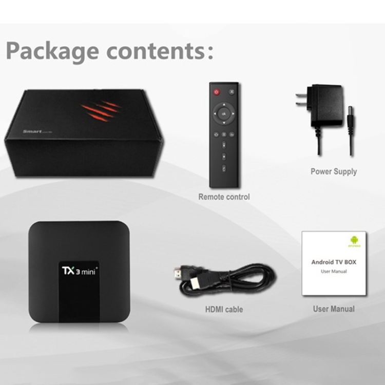 TX3 mini+ Android 11.0 Smart TV Box, Amlogic S905W2 Quad Core, Memoria: 2 GB + 16 GB, WiFi de 2,4 GHz/5 GHz (enchufe del Reino Unido) - B6