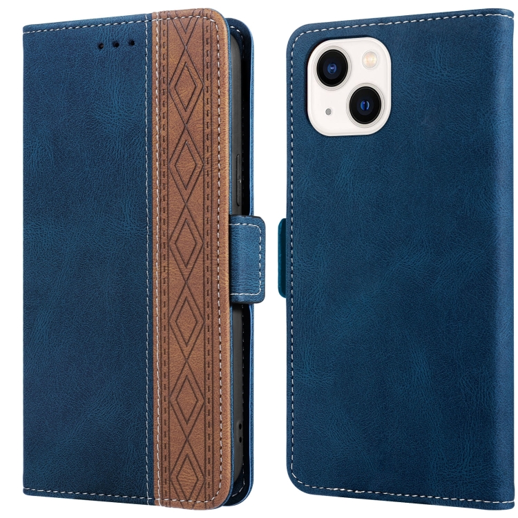 For iPhone 14 Stitching Magnetic RFID Leather Case (Royal Blue) For iPhone 14 Stitching Magnetic RFID Leather Case (Royal Blue)