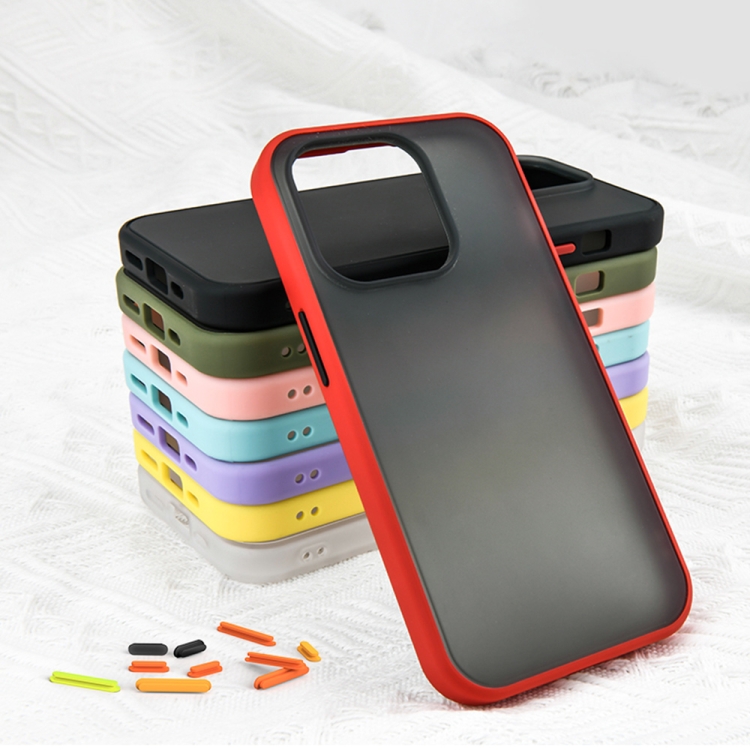 For iPhone 14 Pro Translucent Skin Feel Frosted Phone Case(Red+Black) For iPhone 14 Pro Translucent Skin Feel Frosted Phone Case(Red+Black)