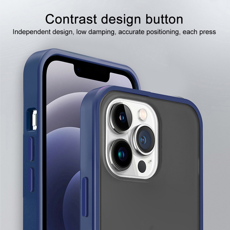 For iPhone 14 Pro Translucent Skin Feel Frosted Phone Case(Red+Black) For iPhone 14 Pro Translucent Skin Feel Frosted Phone Case(Red+Black)