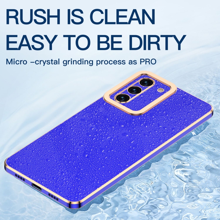 For Samsung Galaxy S22 5G Pupil Shadow Electroplating Shockproof Protective Phone Case(Blue) For Samsung Galaxy S22 5G Pupil Shadow Electroplating Shockproof Protective Phone Case(Blue)