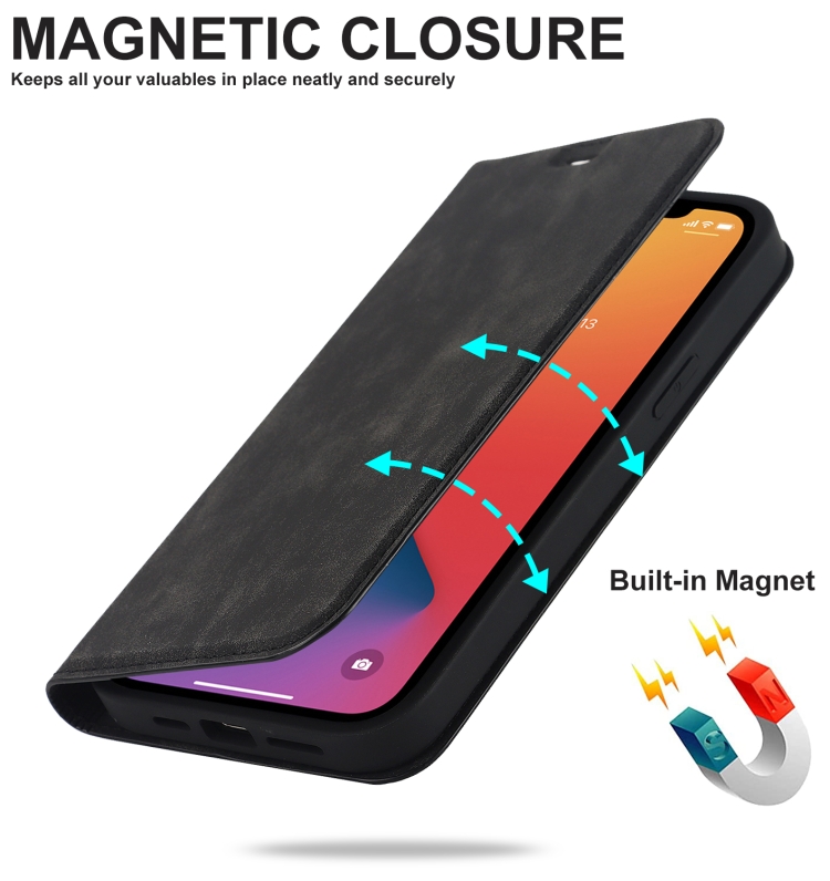 For iPhone 12 Wireless Charging Magsafe Leather Phone Case(Black) For iPhone 12 Wireless Charging Magsafe Leather Phone Case(Black)