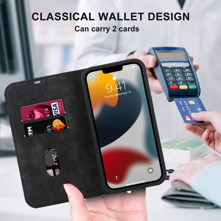 For iPhone 13 Pro Max Wireless Charging Magsafe Leather Phone Case (Black) For iPhone 13 Pro Max Wireless Charging Magsafe Leather Phone Case (Black)