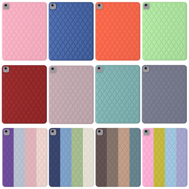 For iPad mini 6 Diamond Lattice Silicone Tablet Case(Pale Pinkish Grey) For iPad mini 6 Diamond Lattice Silicone Tablet Case(Pale Pinkish Grey)