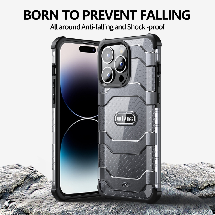 For iPhone 14 Pro wlons Explorer Series PC+TPU Phone Case(Navy Blue) For iPhone 14 Pro wlons Explorer Series PC+TPU Phone Case(Navy Blue)