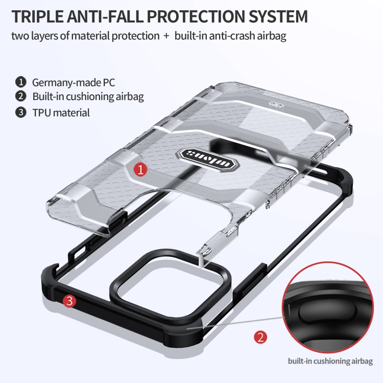 For iPhone 14 Pro wlons Explorer Series PC+TPU Phone Case(Navy Blue) For iPhone 14 Pro wlons Explorer Series PC+TPU Phone Case(Navy Blue)