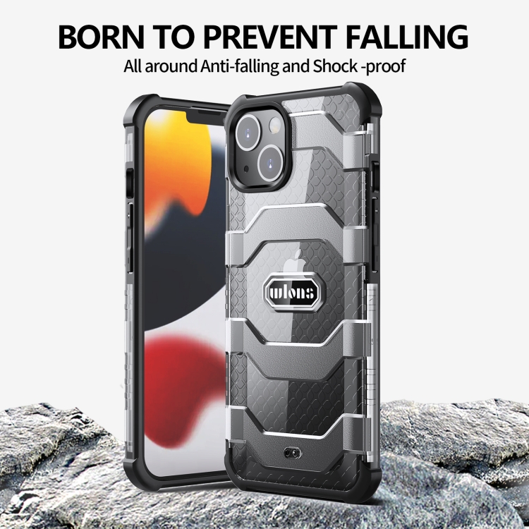 For iPhone 14 wlons Explorer Series PC+TPU Phone Case (Navy Blue) For iPhone 14 wlons Explorer Series PC+TPU Phone Case (Navy Blue)