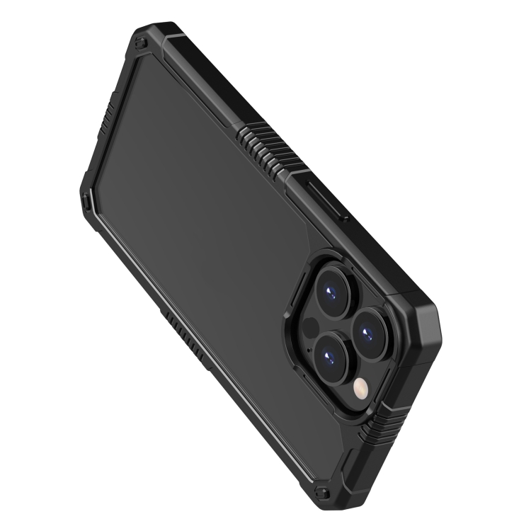 For iPhone 14 Pro Transparent Shockproof PC + TPU Phone Case(Black) For iPhone 14 Pro Transparent Shockproof PC + TPU Phone Case(Black)