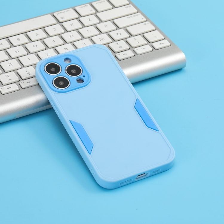 For iPhone 14 Precise Hole TPU Phone Case (Blue) For iPhone 14 Precise Hole TPU Phone Case (Blue)