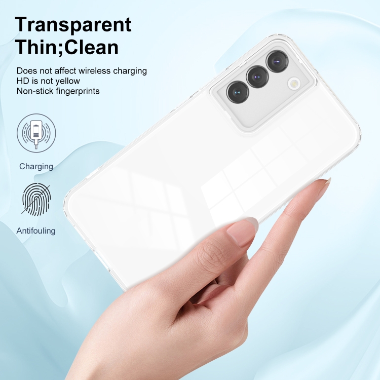 For Samsung Galaxy S22+ 5G 3 in 1 Clear TPU Color PC Frame Phone Case(White) For Samsung Galaxy S22+ 5G 3 in 1 Clear TPU Color PC Frame Phone Case(White)