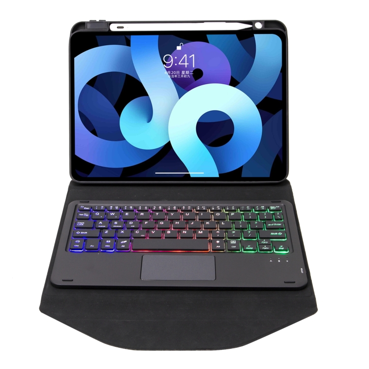 Z098B-AS Pen Slot Touchpad Backlight Bluetooth Keyboard Leather Tablet Case For iPad Air 10.9 2022/2020(Black) Z098B-AS Pen Slot Touchpad Backlight Bluetooth Keyboard Leather Tablet Case For iPad Air 10.9 2022/2020(Black)