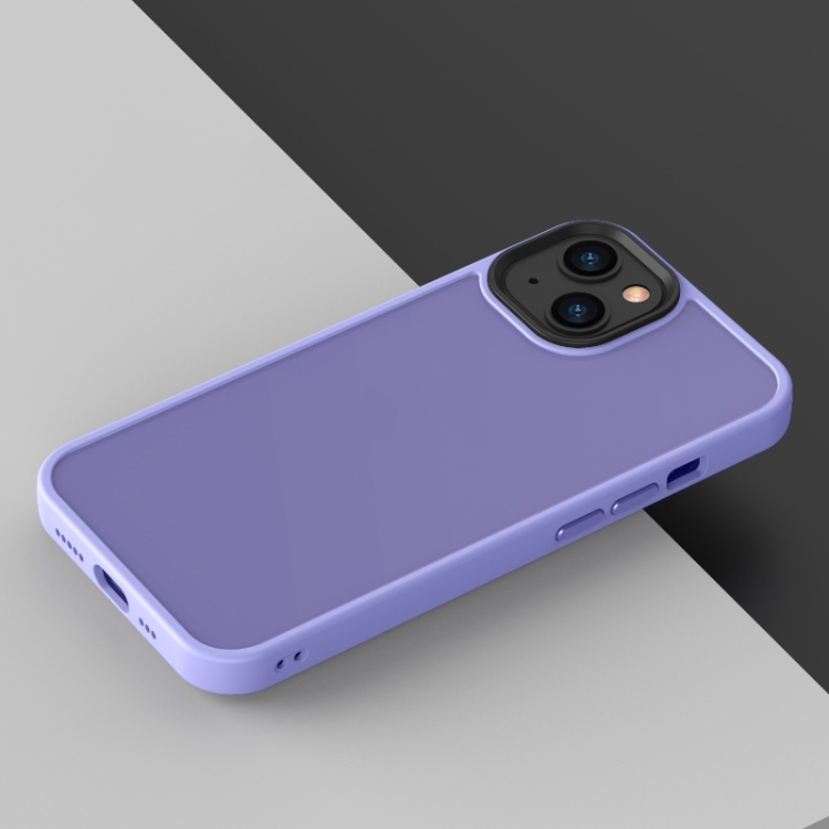 For iPhone 14 Pro Translucent Frosted Shockproof Phone Case(Light Purple) For iPhone 14 Pro Translucent Frosted Shockproof Phone Case(Light Purple)