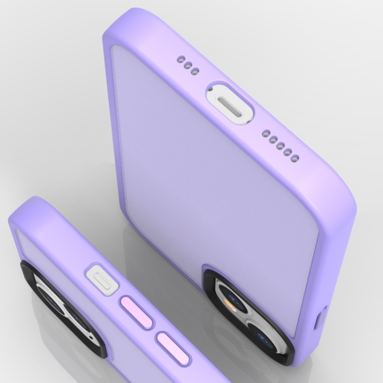 For iPhone 14 Pro Translucent Frosted Shockproof Phone Case(Light Purple) For iPhone 14 Pro Translucent Frosted Shockproof Phone Case(Light Purple)