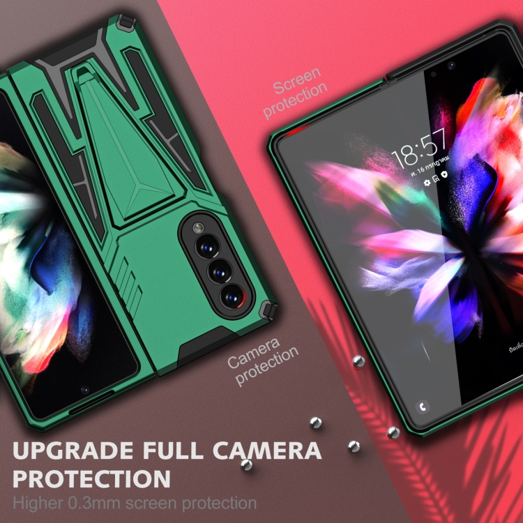 For Samsung Galaxy Z Fold4 5G Super V Armor PC + TPU Phone Case(Dark Green) For Samsung Galaxy Z Fold4 5G Super V Armor PC + TPU Phone Case(Dark Green)